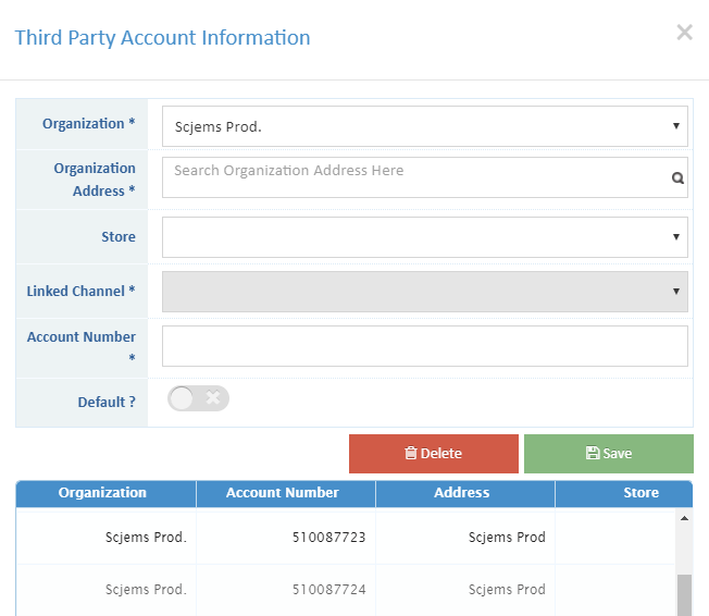 Third-Party Account Settings